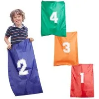 relaxdays Hüpfspielzeug Hüpfsäcke für Kinder 4er Set