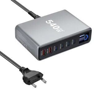 [GaN Tech] Bakeey YMX-LCD 540W 6-Port USB PD Charger 2USB-A+4USB-C PD QC Fast Charging Desktop Charging Station with Dis