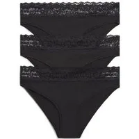 Tommy Hilfiger Underwear Bikinislip (3-St) Körpernahe Passform mit elastischem Spitzenbund