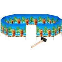 Garronda Windschutz Strand Sichtschutz 15m lang mit Gummihammer Garten Meer GAEX001, (mit Gummihammer)