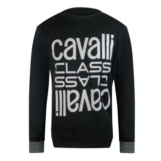 Cavalli Class Sweatshirt Mit Mehreren Logos In Schwarz