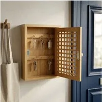 BOXIMO Schlüsselkasten Schlüsselkasten zum Aufhängen KIZU, 19 x 27 x 6 cm, Bambus