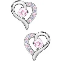 Limana Paar Ohrstecker Ohrringe 925 Sterling Silber Herz Herzohrringe rosa lila für jeden Tag (inkl. Geschenkdose), Idee Geschenk für Mädchen Frauen Damen Kinder Ehefrau Freundin Mutter