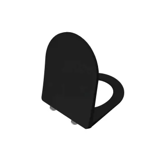 VitrA Universal Round WC-Sitz Slim Sandwich mit Absenkautomatik Schwarz Matt,210-483R009 210-483R009