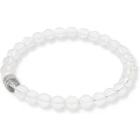 LAVISA Armband Armband 6mm Echte Edelstein Perlen, Kristalle, Onesize, Echte Edelsteine, Rostfreies Edelstahl, Wasserfest