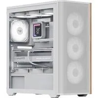 D501A-G-WT-v2, Tower-Gehäuse weiß/holz