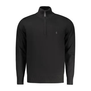 Coveri Moving Schwarz Viskose Herrenpullover