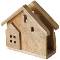 BOLTZE Serviettenhalter Hausform aus Holz Holdy, aus Holz