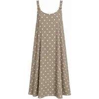 ITALY VIBES Sommerkleid - gepunktetes Trägerkleid mit goldenen schließen für Damen ONE SIZE - passend für Größen M - XL