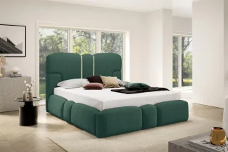 Polsterbett Schlafzimmerbett JORDAN 200x200cm Komplettset in Stoff Doha Meere...