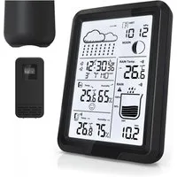 BEARWARE Funk, Außensensor, Regensensor, Temperatur Luftfeuchtigkeit Luftdruck Wetterstation (Außensensor und Regensensor, Innen Außentemperatur, Luftdruck, Regenmessung, DCF Wecker)