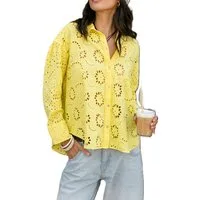 Freeman T. Porter Spitzenbluse Chola Embroidery Bluse - Bluse Damen - Hemdbluse - Damenbluse