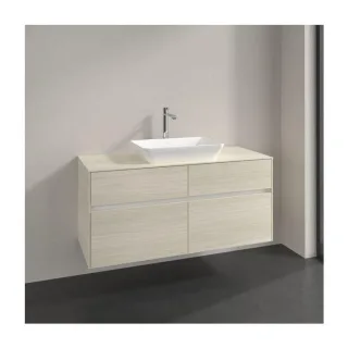 Villeroy und Boch Collaro Waschtischunterschrank C112B0AA 120x54,8x50cm, Waschtisch mittig, LED-Beleuchtung 8,8 W, white oak