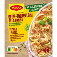 MAGGI Saucen, Maggi Fix für Ofen Tortelloni alla Panna mit Kräutern verfeinert 36g