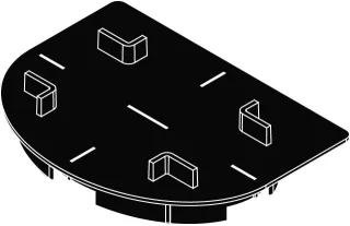 Kermi BC Baustellenschutzdeckel Line für Ablauf Line schwarz, 6041584 6041584