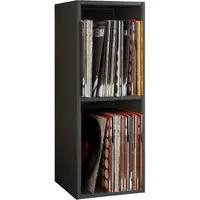 VCM Standregal Holz Schallplatten LP Stand Regal Platto 2fach, 1-tlg., VCM CD / DVD Media Regal Platto 72x34x30 cm Holzwerkstoff