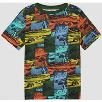 s.Oliver Kurzarmshirt T-Shirt Gemustertes T-Shirt aus Baumwolle