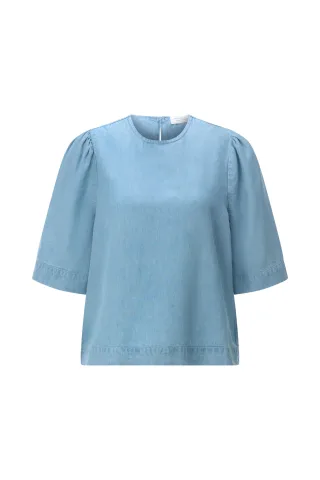 Rich & Royal - T Short Sleeve Blouse denim blue - Gr. - 38