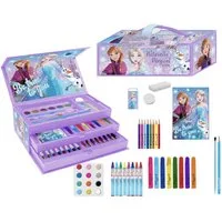 Cerda Farbkasten Disney Frozen Mal- und Zeichenkoffer – Kreativset mit Stiften