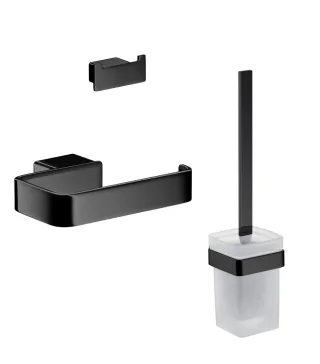 emco loft Starter-Set, schwarz Papierhalter, Bürstengarnitur, Doppelhaken, 059813300 059813300