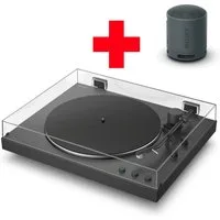 Sony PS-LX3BT + SRS-XB100 Plattenspieler (Riemenantrieb, Bluetooth, Vollautomatik, Hi Res Wi, Riemenantrieb, Phono Vorv., Staubschutzhaube)