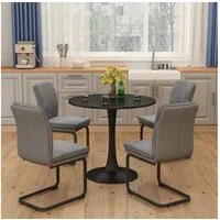 Vicco Esstisch Carl, Schwarz, 80 x 80 cm (1-St)