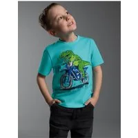 Trigema T-Shirt TRIGEMA T Shirt mit Dino Motiv "No Risk No Fun" (1-tlg)