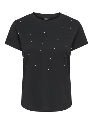 JDY - JDYHESTER LIFE S/S STUD TOP JRS Black - Gr. - XS
