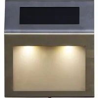 STAR TRADING LED Solarleuchte Solar-Wandleuchte Wandy, Tageslichtsensor, LED fest integriert, Warmweiß, Hausnummernleuchte mit Sticker-Set, Dämmerungssensor