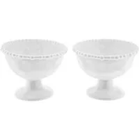 Almina Dessertschale Pearly Eis- & Dessertschale 2er-Set aus hochwertigem Porzellan, Porzellan, (Packung, 2-tlg)