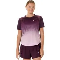 Asics Laufshirt ROAD FADE SS TOP mit Grafik-Print auf der Vorderseite, atmungsaktives Material