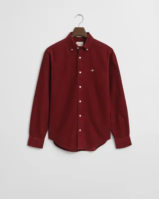 GANT - Regular Fit Cordhemd aus Baumwolle plumped red - Gr. - XL
