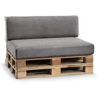 FAVRE Palettenkissen CosyRib Ribcord Garten Set PFLA(Sitzkissen 120x80+Rückenlehne 120x40), Kissen