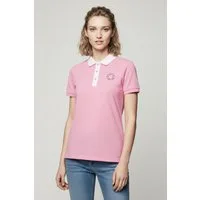 Zwillingsherz Poloshirt Maritim kontrastierende Polokragen mit Knopfleiste, Brustlogo mit Anker