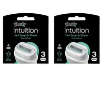 Wilkinson Rasierklingen Intuition 2in1 Soap & Shave Sensitive, 6-tlg.