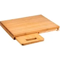 KESPER® Schneidebrett 'Schneidebretter, 3er-Set, Bambus, FSC, Bambus, (Set, 3-St), mit 2 herausziehbaren Schneidebrettern