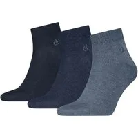 Calvin Klein Kurzsocken CK MEN QUARTER (3 Paar) Rippenbündchen, Cotton-Mix, elastisch
