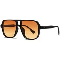 LuxusKollektion Retrosonnenbrille Sonnenbrille Pilotenbrille 70er Schwarz Gradient Orange 56 Millimeter