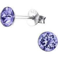 ALEXANDER YORK Paar Ohrstecker KRISTALL 5 mm lila, 2-tlg. (Ohrstecker)