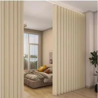 Sunicol Vorhang Wasserdicht Raumteiler Vorhang, Sichtschutzvorhang für Schlafzimmer, Extra breite Wärmeisolierend Trennwand Sichtschutz Fenstervorhänge