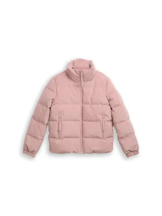 Denim Tom Tailor - Cord Pufferjacke mit Stehkragen antique rose - Gr. - L