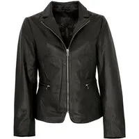Maddox Lederjacke Inka MADDOX - Damen Lederjacke Blazer Lammnappa schwarz
