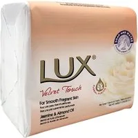 Lux Fußpeeling LUX Stückseife Velvet Touch 3er Pack à 80g Jasmin Mandelöl Duftseife