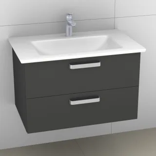 Artiqua 414 Waschtischunterschrank für Venticello 41048G Anthrazit Glanz, 414-WU2L-V103-7065-51 414-WU2L-V103-7065-51