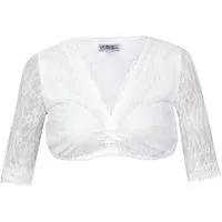 MarJo Dirndlbluse Spitzen Bluse 'Jalisa-Vida' Halbarm, Weiß