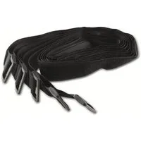 ChiliTec Klett-Klebeband CHILITEC Klettband-Set mit Öse, 80x3 cm, schwarz, 5 Stück