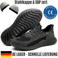 IRON FORCE S1 / S1P oder SBP - jeweils CE ISO zertifizierter Sicherheitsschuh (durchtrittsicher, bequem, leicht, rutschfest, atmungsaktiv) Stahlkappenschuhe Arbeitsschuhe Berufsschuhe sportlich elegant