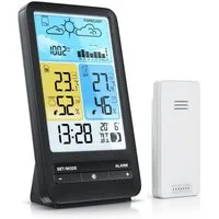 BEARWARE Wetterstation (mit Außensensor, Funk, Prognose, Temperaturtrend, Luftdruck, Temperaturwarnung usw)