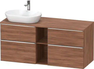 Duravit D-Neo Konsolenwaschtischunterbau wandhängend Nussbaum Matt 1400x550x664 mm - DE4970L10790000 DE4970L10790000