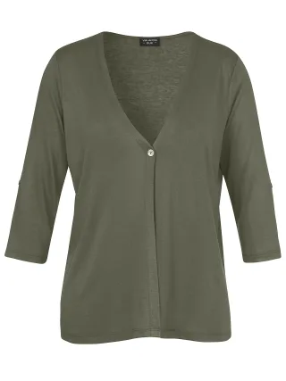 VIA APPIA DUE - Jacke V-Ausschnitt 3/4 Arm dunkelkhaki - Gr. - 48